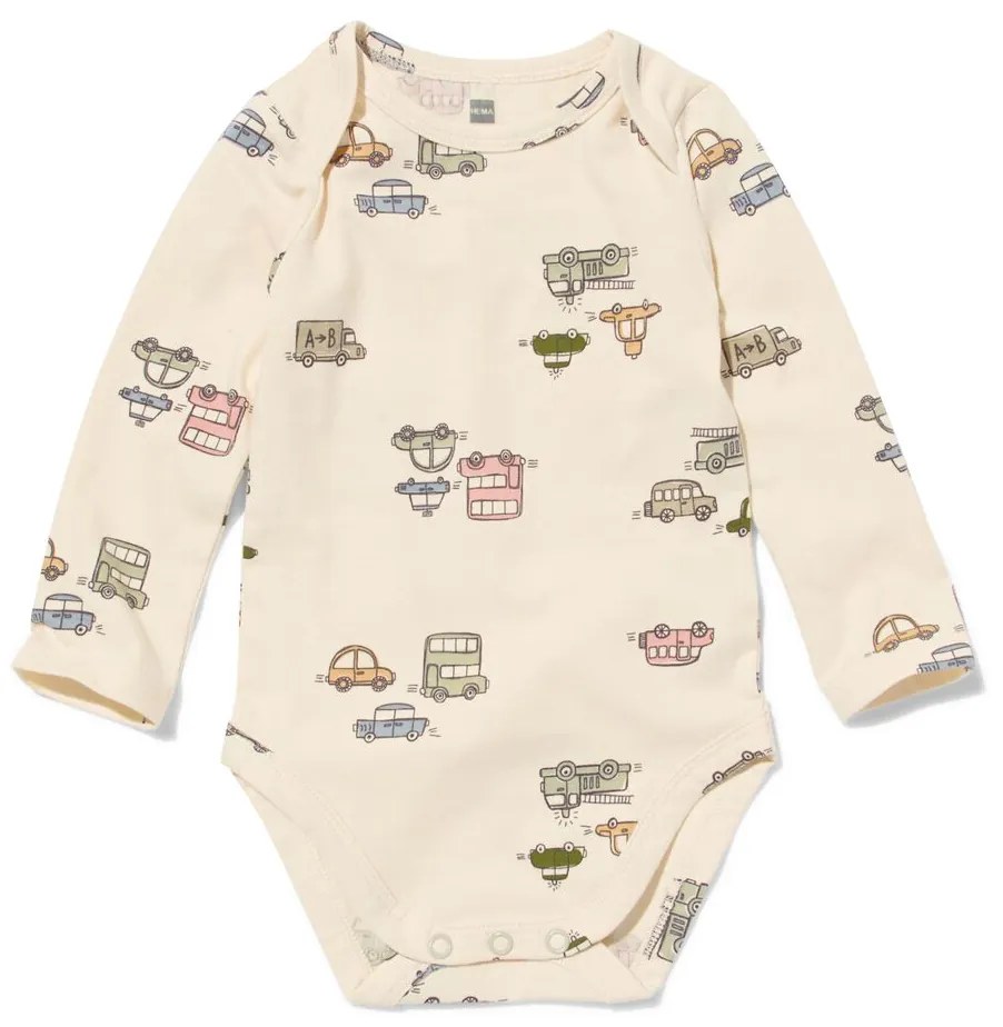 HEMA Romper Met Stretch Auto&apos;s Gebroken Wit (gebroken wit)