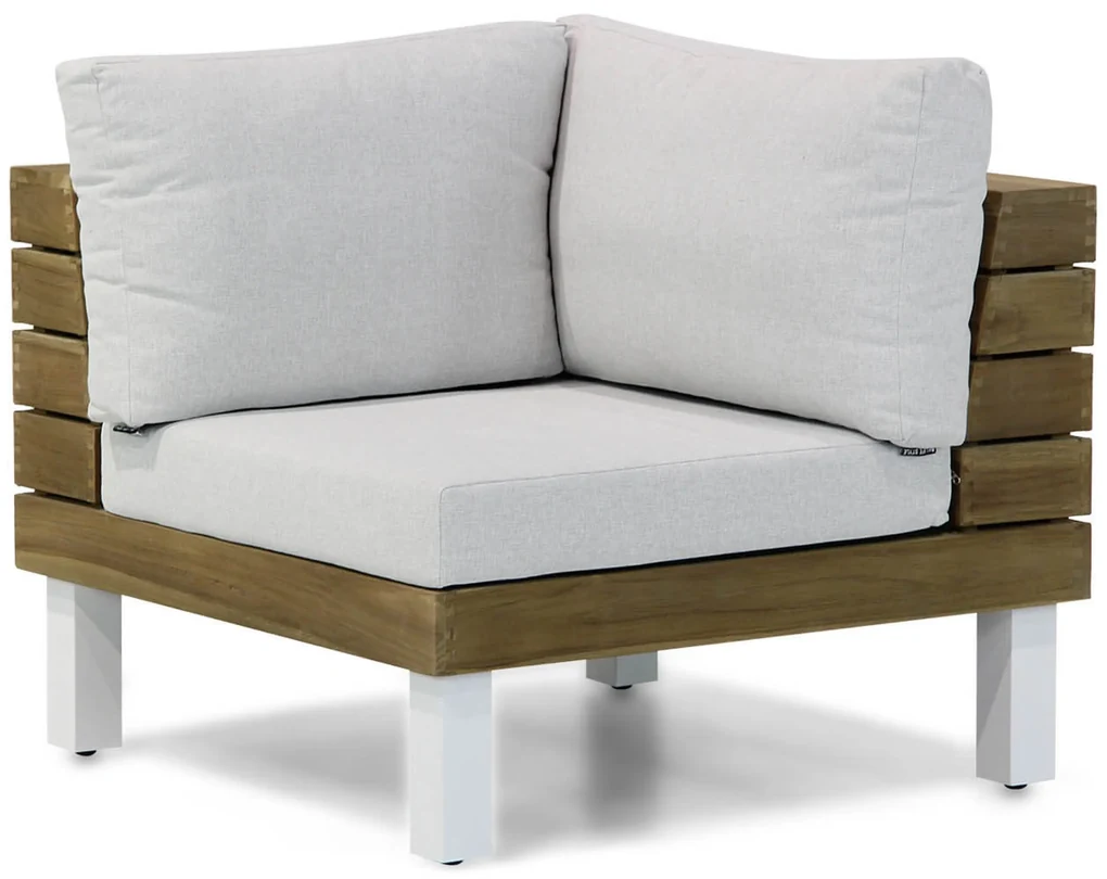 Hoek loungeset 5 personen Teak Old teak greywash Lifestyle Garden Furniture Seashore