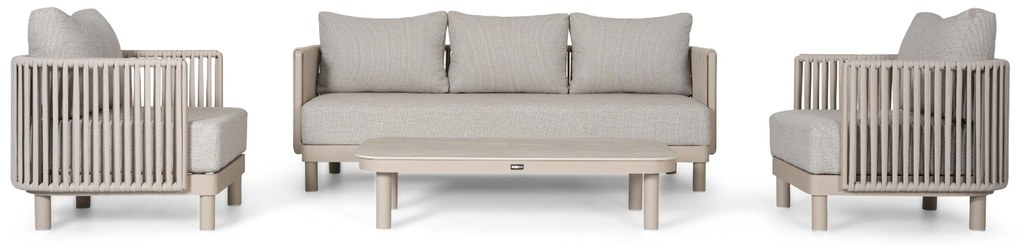 Stoel en Bank Loungeset 5 personen Rope Zand/Beige Lifestyle Garden Furniture Solento