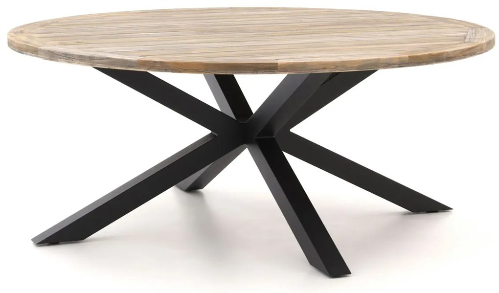 + 10% kassakorting | Tuin eettafel ROUGH | Rond  | Tuintafel Teakhout | Ø180cm | 6 personen | Kees Smit Tuinmeubelen