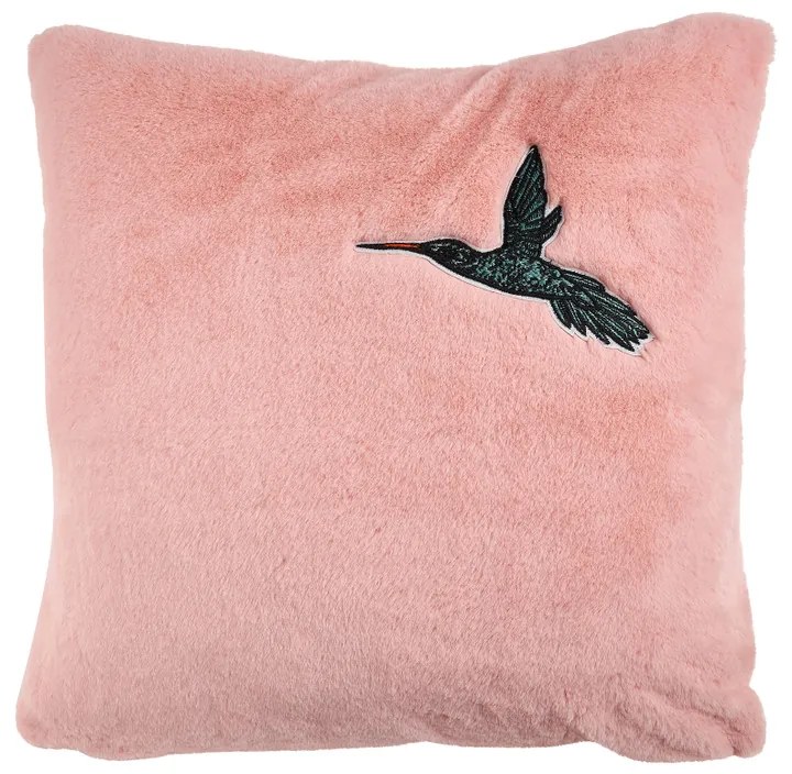 Kussen colibri - roze - 45x45 cm