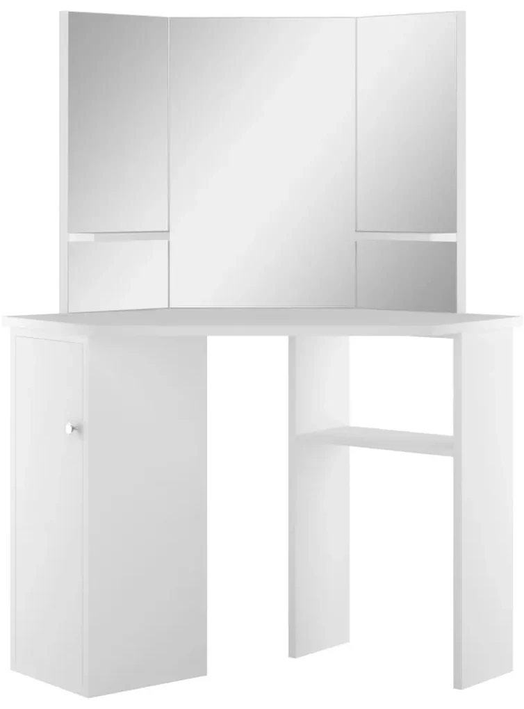 vidaXL Hoekkaptafel wit