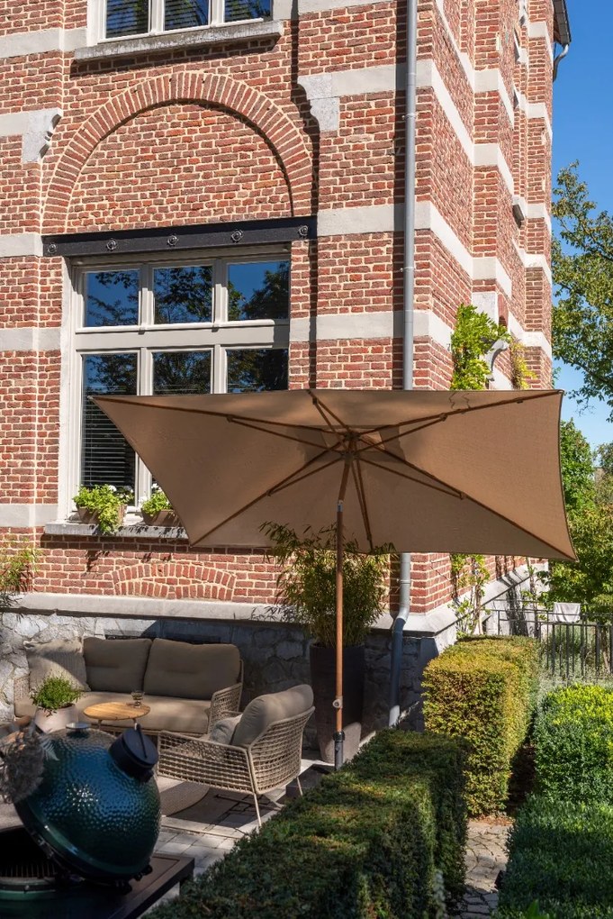 4-Seasons Outdoor Azzurro stokparasol 200x300 cm - Woodlook/Sand