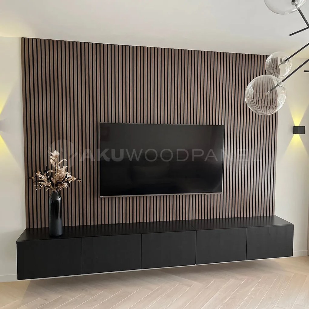 AkuPanel 300 cm Walnoot - Akoestische panelen
