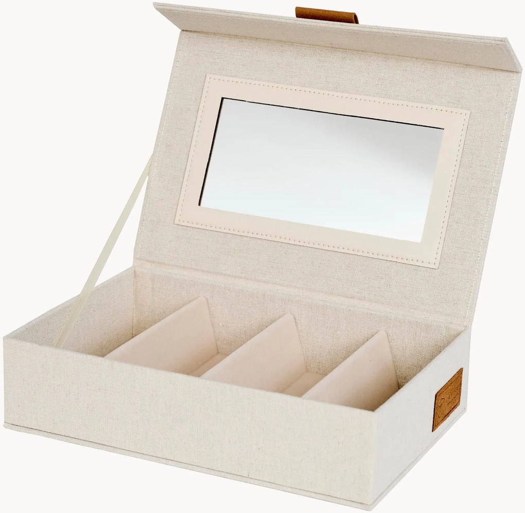 Brillenopbergdoos met spiegel Premium