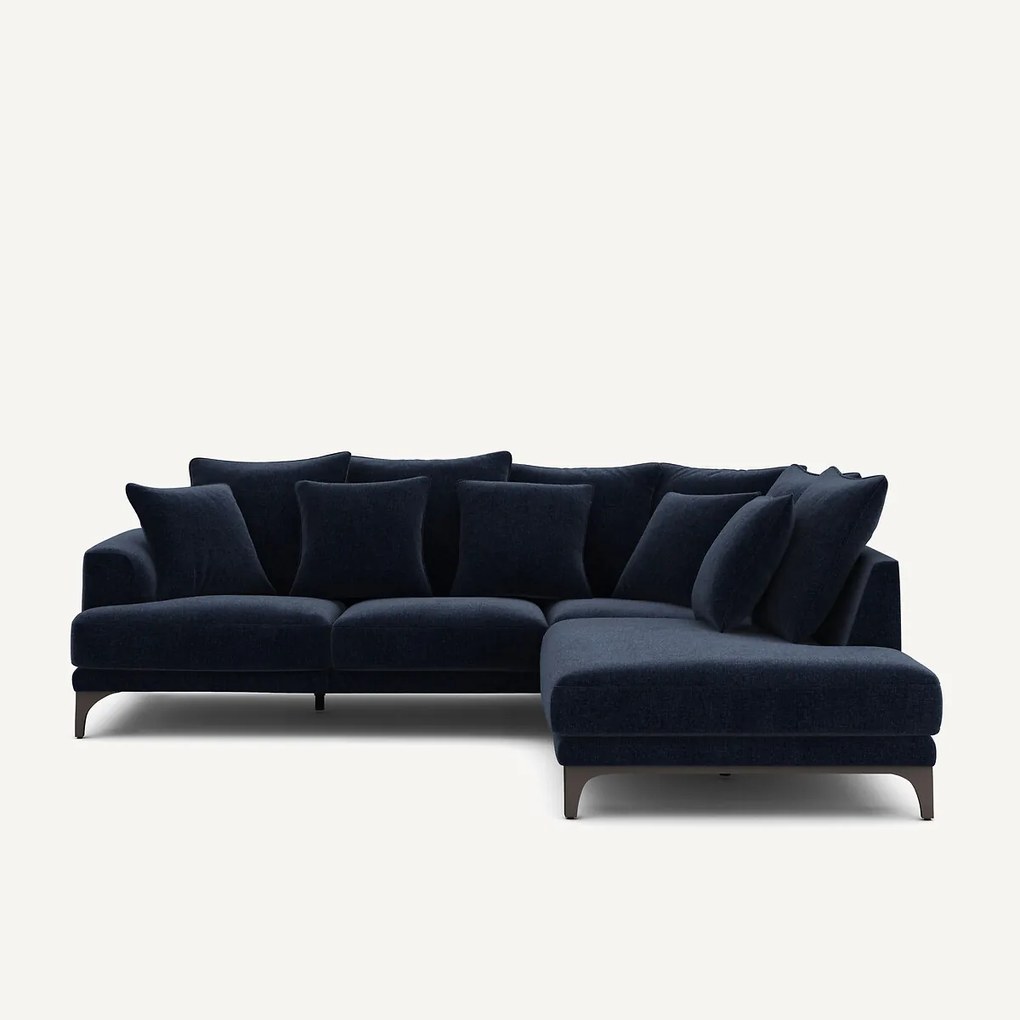 Hoekbank in chenille fluweel, ARMENTO