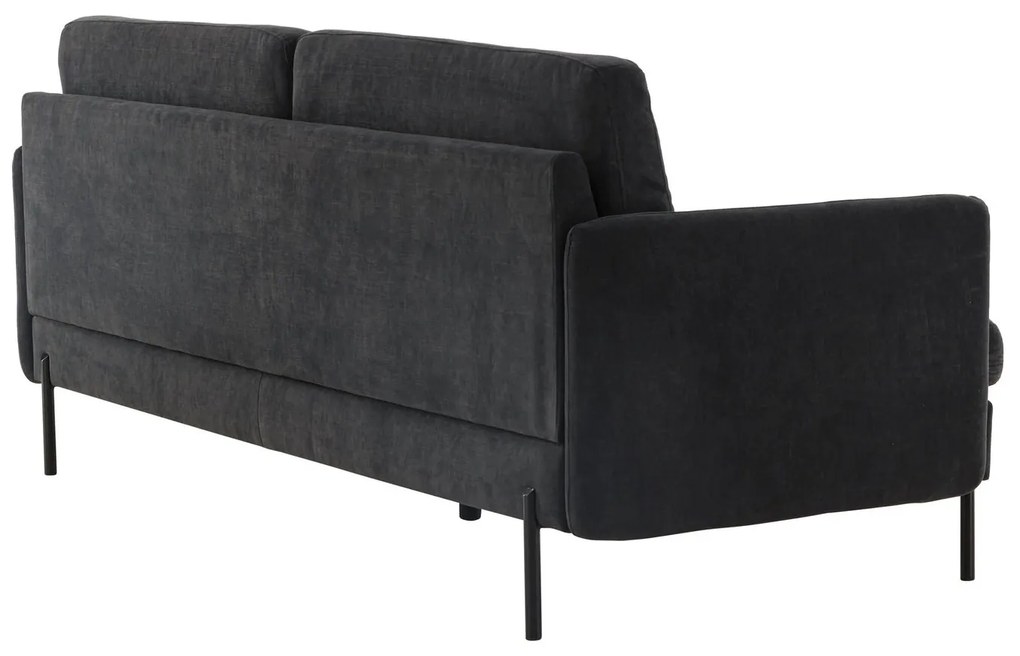 Jörn Urban Sofa - 3-Zitsbank - Zwart Velour Stof - Jorn