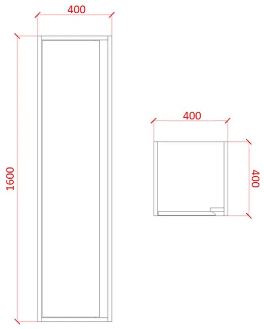 SaniGoods Sally Kolomkast 160cm Wit Glans