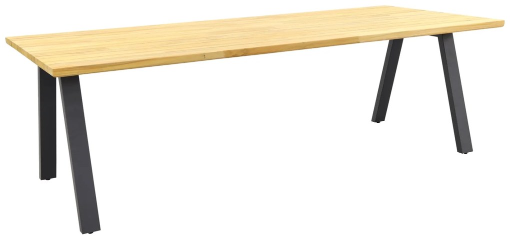 Jasmine Black/Taste Ambassador 6-persoons dining tuinset 240x100 cm. - Teak