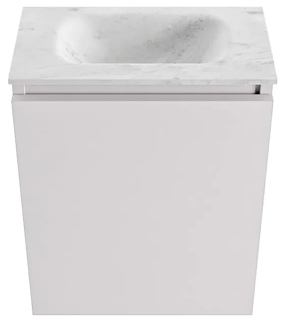 Mondiaz Ture DLux toiletmeubel 40cm cale met wastafel opalo midden zonder kraangat