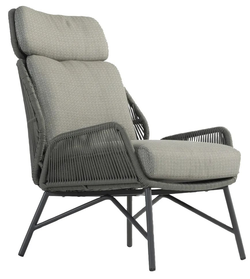 4 Seasons Outdoor Carthago balkonset platinum 2-delig * SALE *  LoungestoelVoetenbank    antraciet weerbestendig