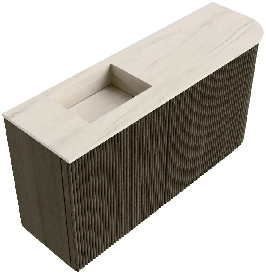 Mondiaz Joya DLux 80cm toiletmeubel ronding rechts shadow met wastafel faye links zonder kraangat meli