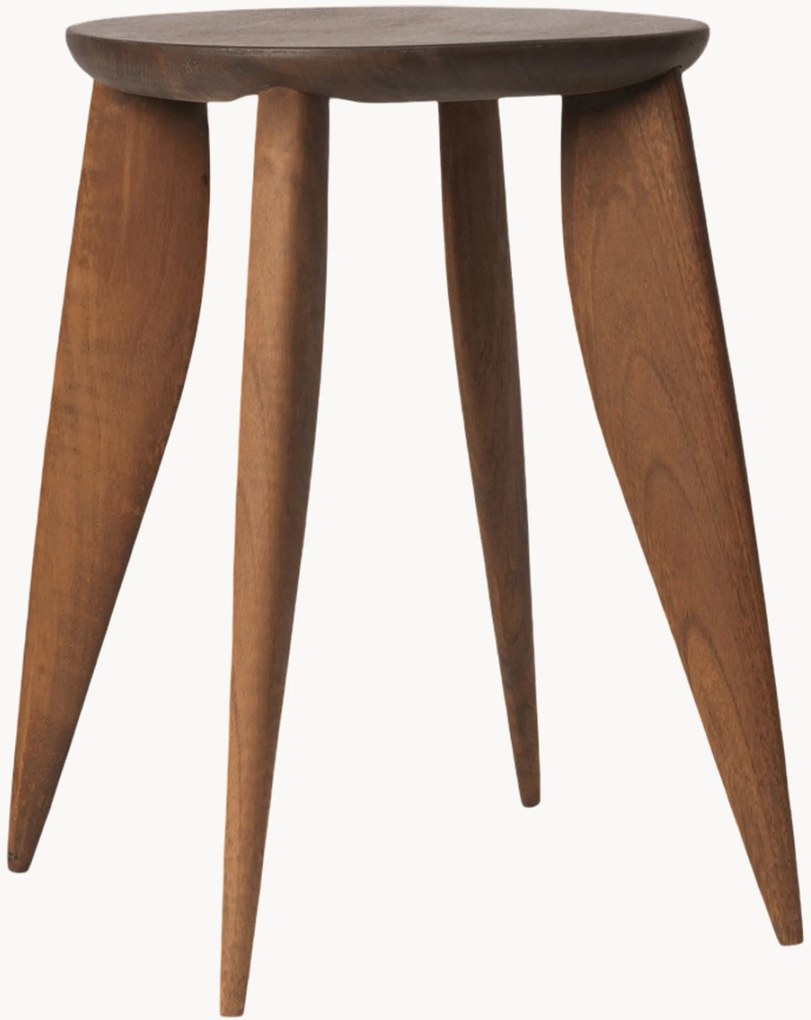 Ronde bijzettafel Feve van walnoothout