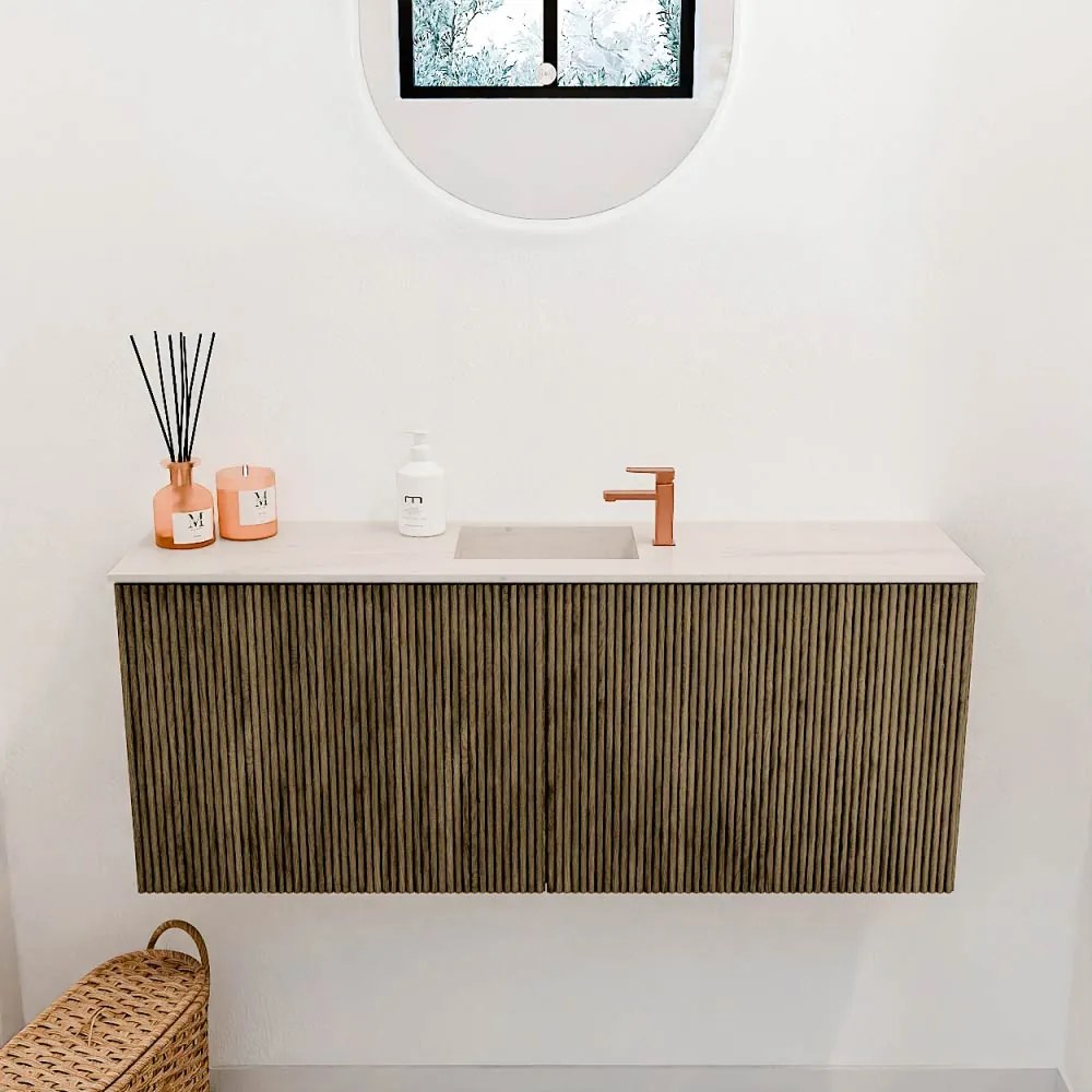 Mondiaz Joya DLux 100cm toiletmeubel dusk met wastafel faye midden 1 kraangat meli