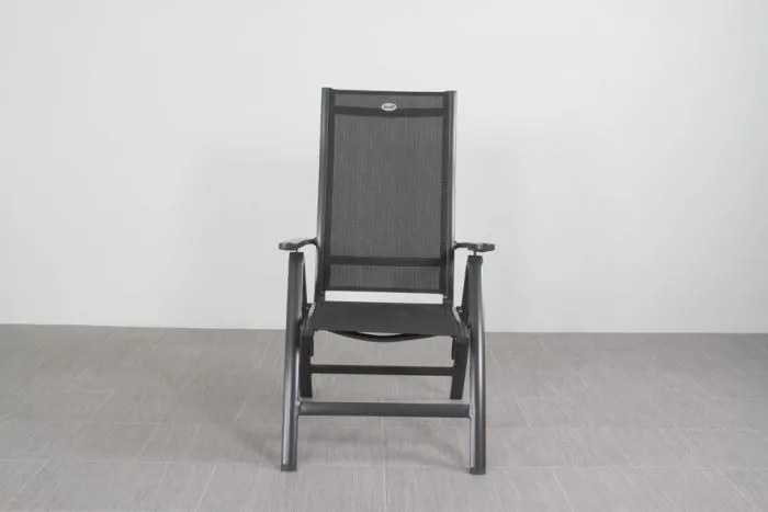 Hartman Roma/Kings 4-persoons verstelbare tuinset 180x100 cm. - Antraciet