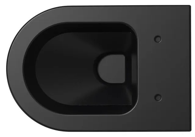 Xenz Gio randloos toilet 47cm met vortexspoeling zwart mat