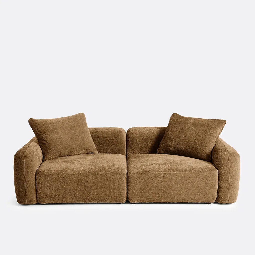 Modulaire 3-zits rechte bank in jacquard chenille, AMAD