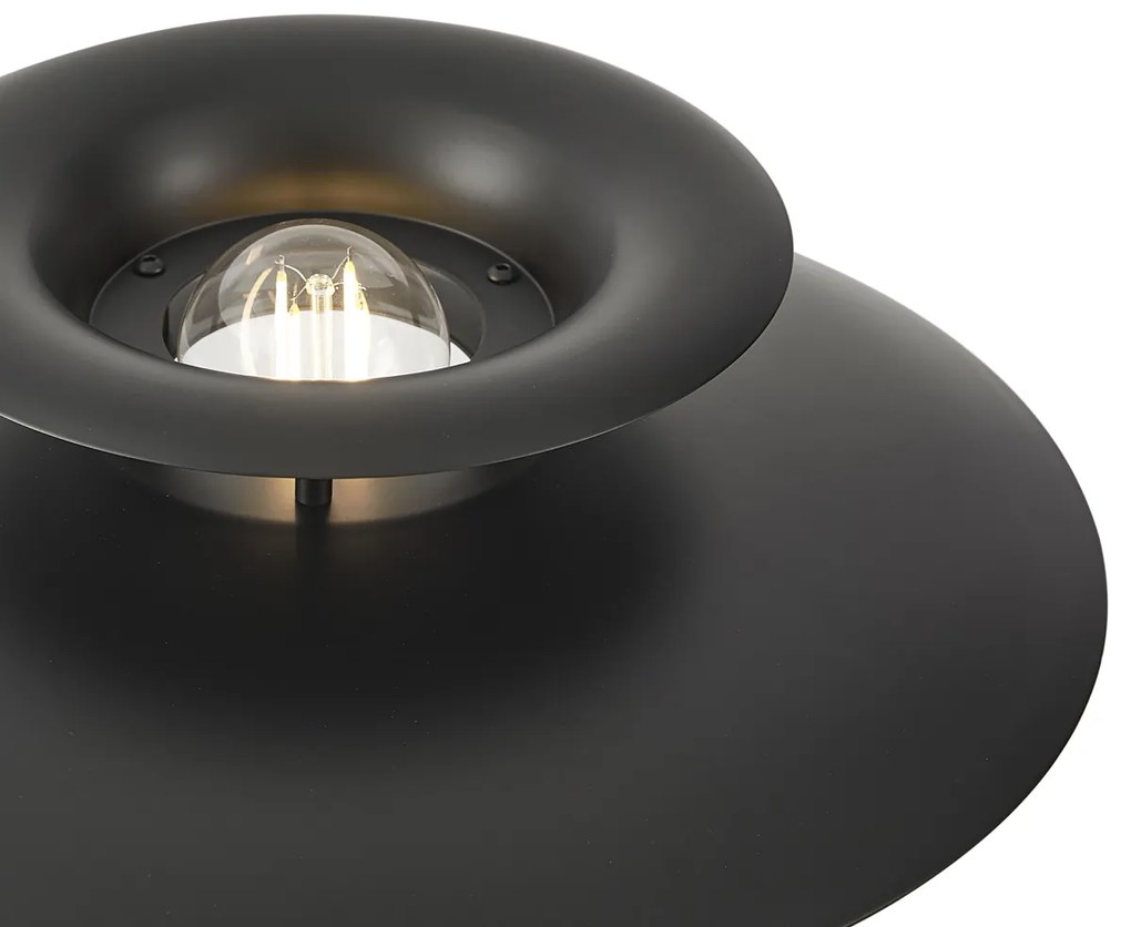 Retro tafellamp zwart staal 45cm - Pauly