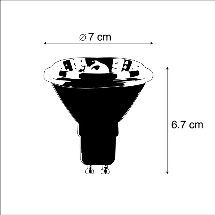 Set van 5 GU10 dimbare LED lamp AR70 6W 450 lm 2700K