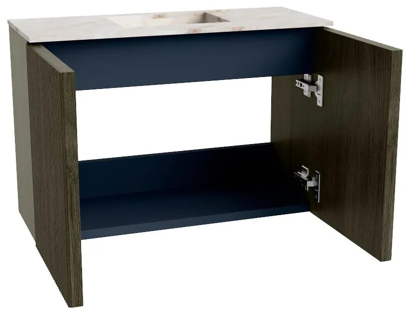 Mondiaz Joya DLux 60cm toiletmeubel shadow met wastafel faye midden zonder kraangat frappe