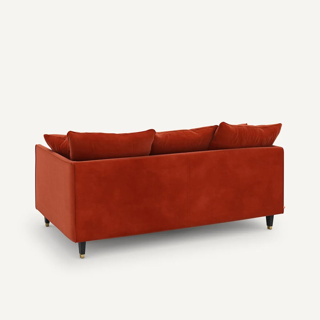 3-zits compacte fluwelen bank, Lazare