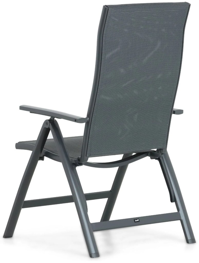 Tuinset 6 personen 220 cm Aluminium/textileen Grijs Hartman Sitges/Mateo