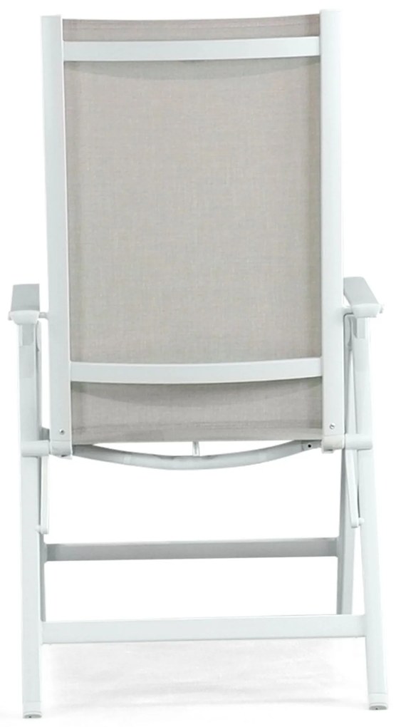Tuinset 6 personen 240 cm Aluminium/textileen Wit Hartman Aruba/Cervola