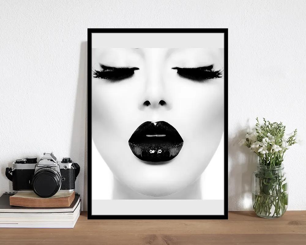 Any Image | Ingelijste print lips small: breedte 30 cm x hoogte 40 cm x dikte 2 cm multicolour posters & prints aluminium, | NADUVI outlet