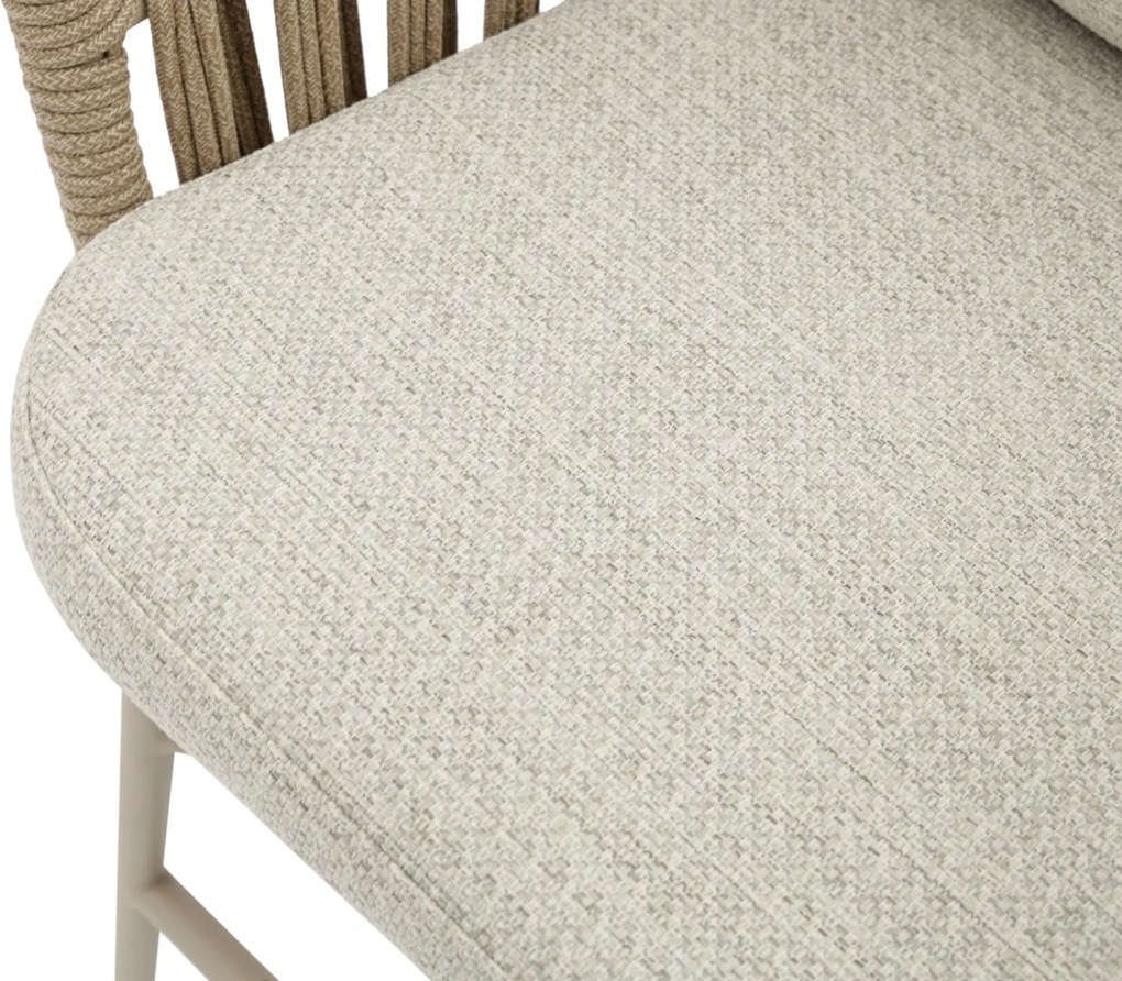 Tuinset 4 personen 180 cm Rope Grijs Domani Furniture Trivento/Camila