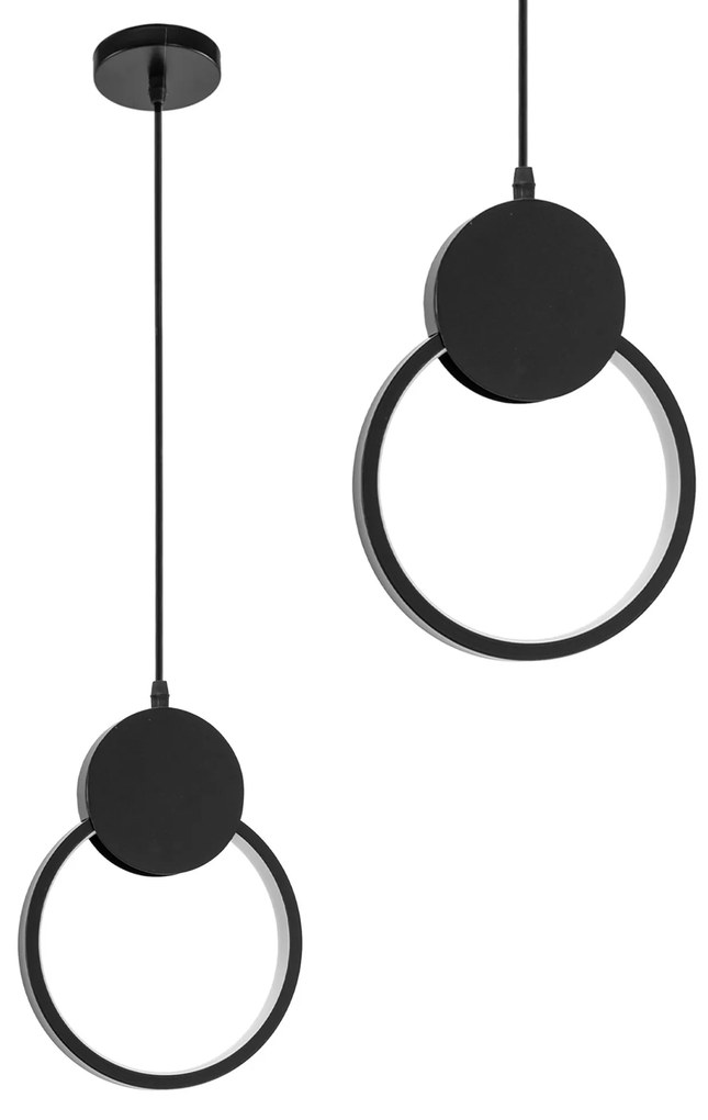 APP852-CP ZWARTE LED-plafondlamp