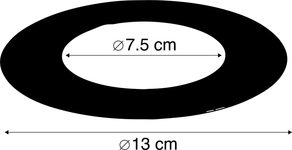 Set van 6 opvulringen RVS voor inbouwspots 7,5 - 13 cm - Spacer
