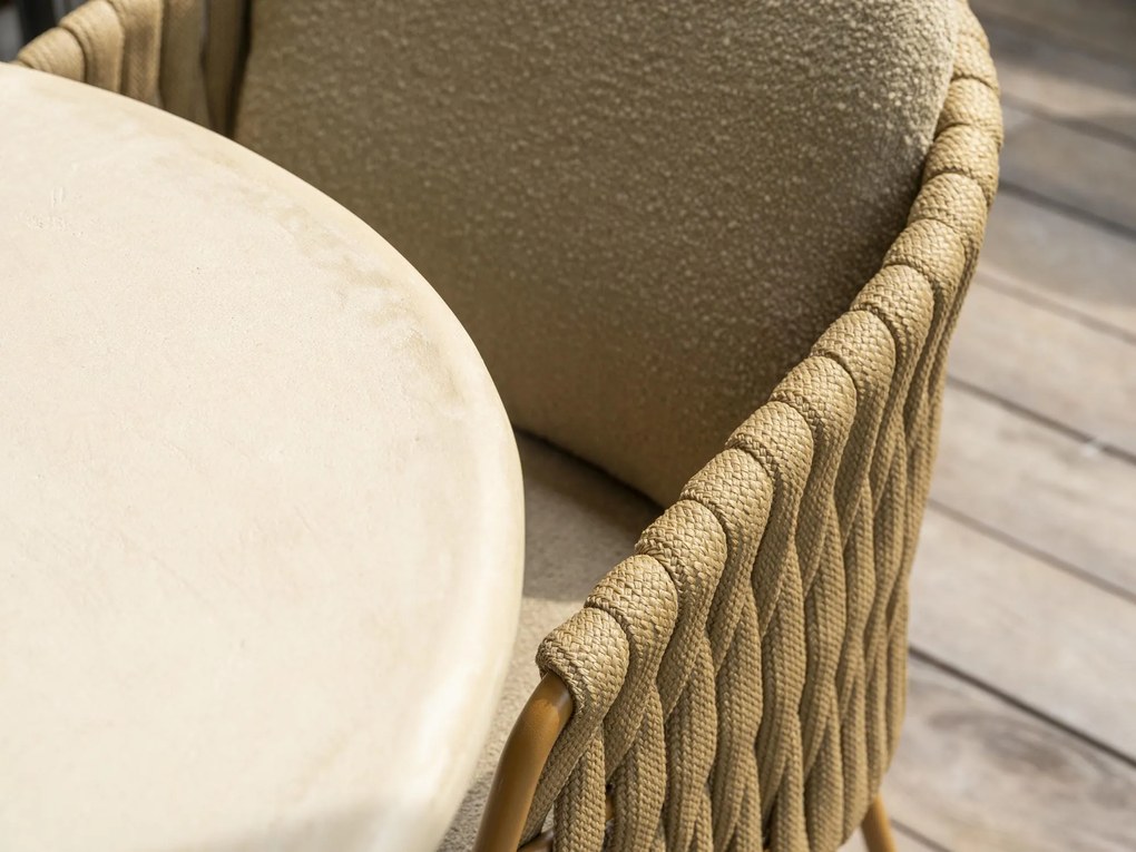 4 Seasons Outdoor Molina tuinset met Hampton tafel 300 cm Tuinstoel beige weerbestendig