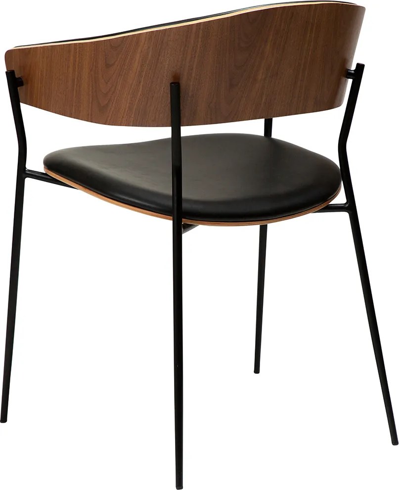 Dan-Form Crib Eetkamerstoel Gebogen Walnoot