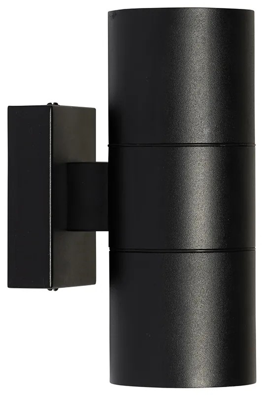 Moderne Buiten wandlamp zwart 2-lichts AR70 IP44 - Duo
