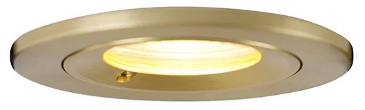 Buitenlamp Set van 6 Moderne inbouwspot goud rond IP44 - Xena GU10 IP44 Buitenverlichting Lamp