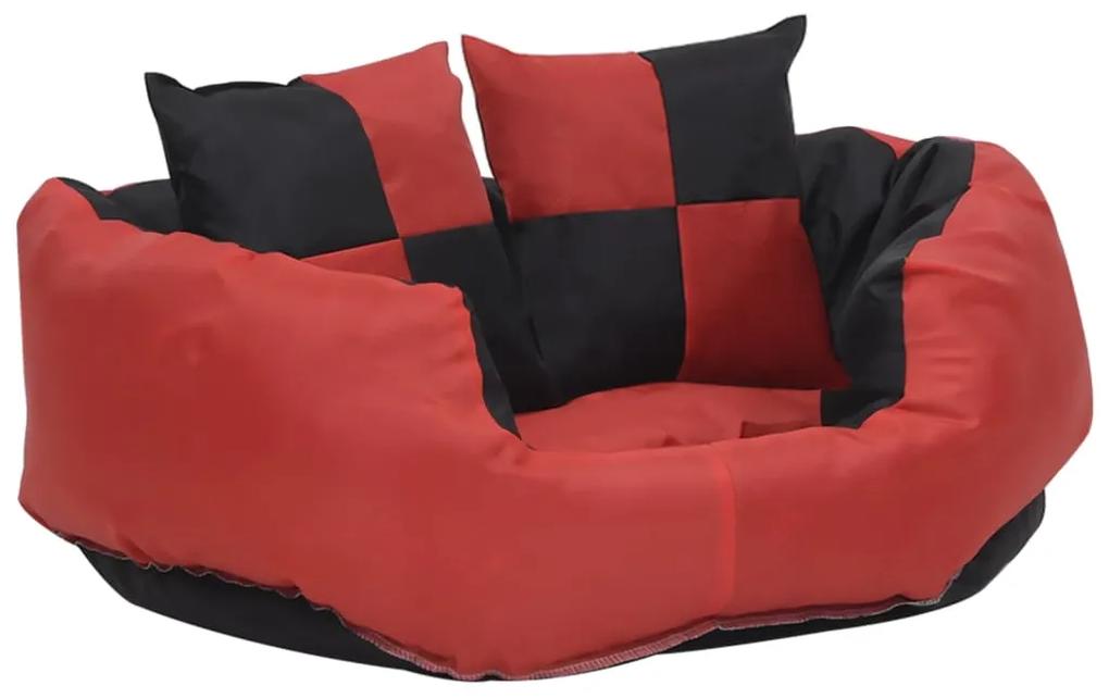 vidaXL Hondenkussen omkeerbaar en wasbaar 65x50x20 cm rood en zwart