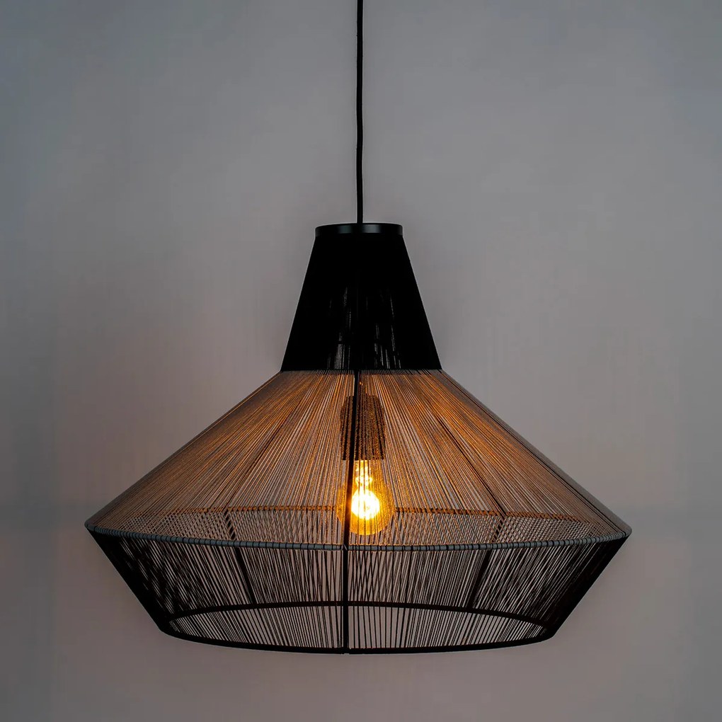 Zuiver Fairy Grote Hanglamp Zwart Katoen Draad