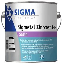Sigma Sigmetal Zinccoat 3 In 1 Satin - Mengkleur - 2,5 l