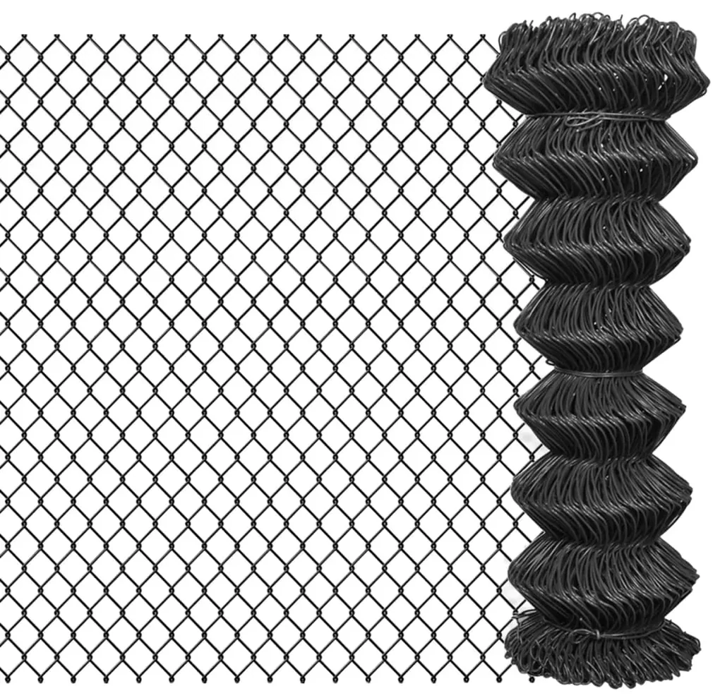 vidaXL Gaashek 25x1,25 m staal grijs