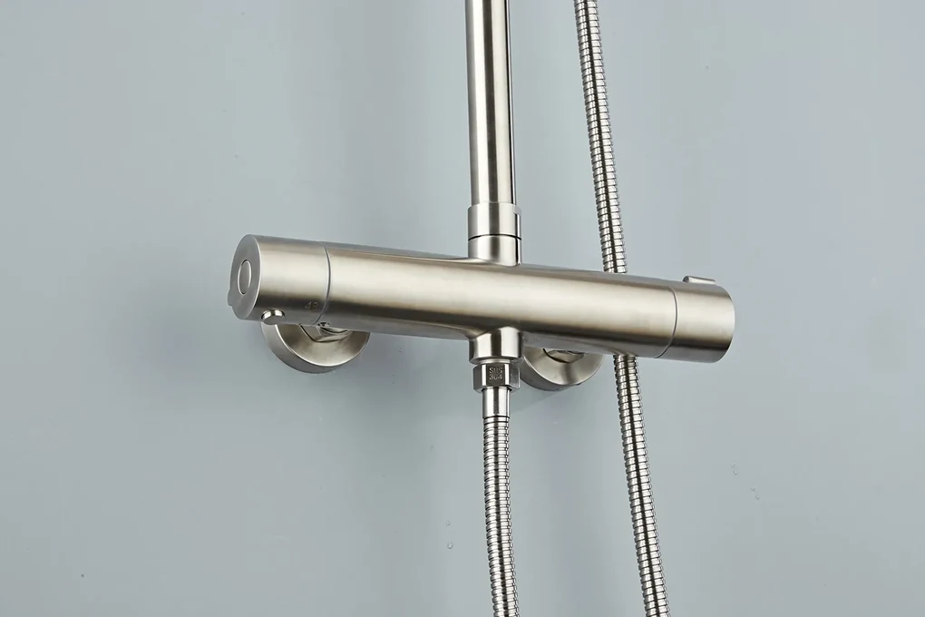 Saniclear Exclusive volledig 304 RVS regendouche opbouw 30cm met 3 standen handdouche
