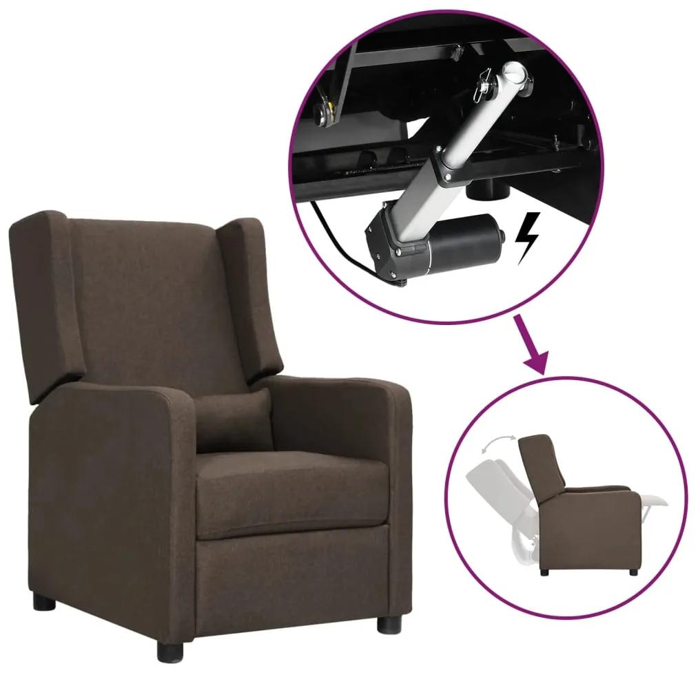 vidaXL Sta-opstoel verstelbaar stof bruin