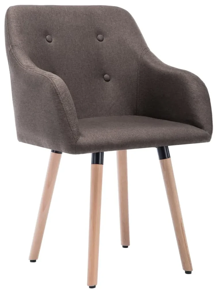 vidaXL Eetkamerstoelen 2 st stof taupe
