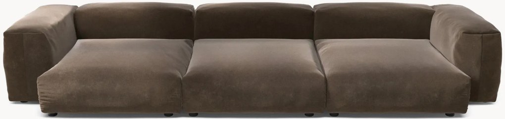 Modulaire fluwelen bank Vetsak (4-zits)