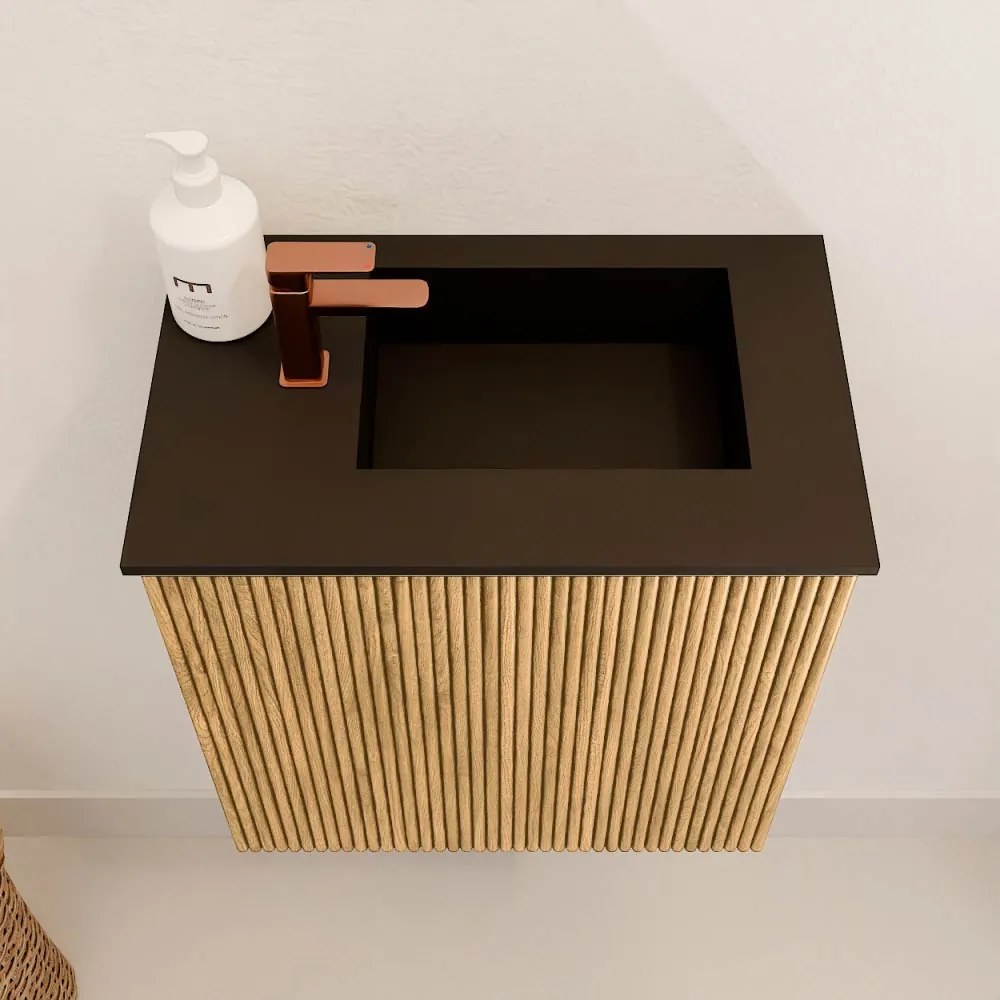 Mondiaz Joya 40cm toiletmeubel oak met wastafel faye rechts 1 kraangat urban