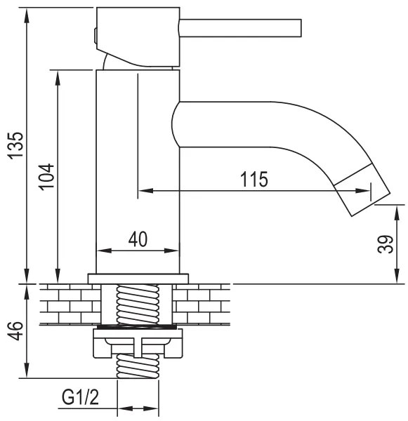 Brauer Brushed Edition opbouw fonteinkraan RVS geborsteld PVD
