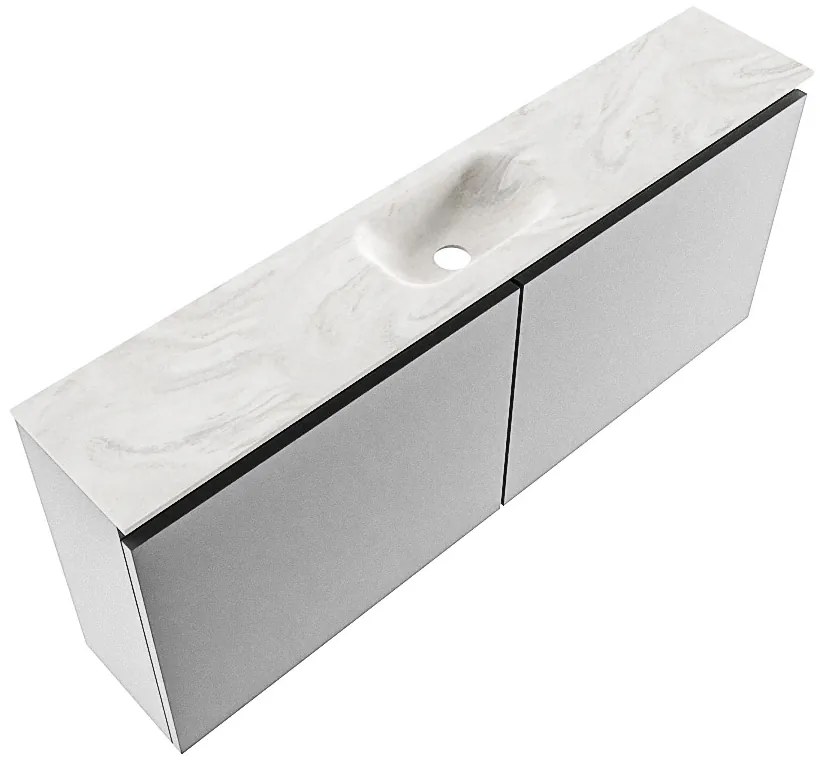 Mondiaz Ture DLux toiletmeubel 120cm plata met wastafel ostra midden met kraangat