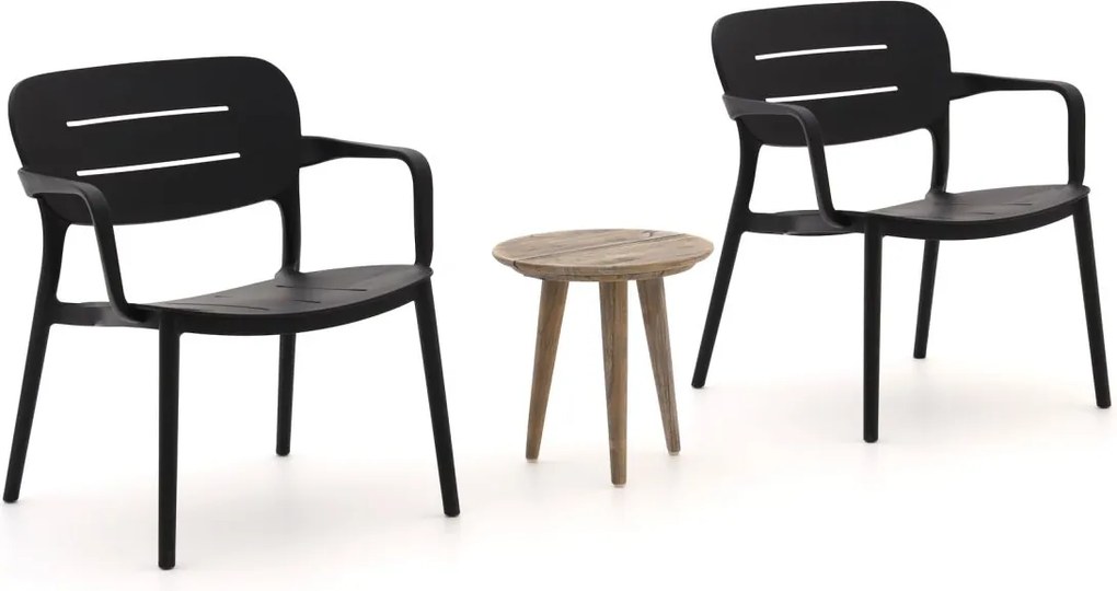 Bistro- en balkonset Forza  | 2 personen | Tuinset teakhout | 3-delig | Kees Smit Tuinmeubelen