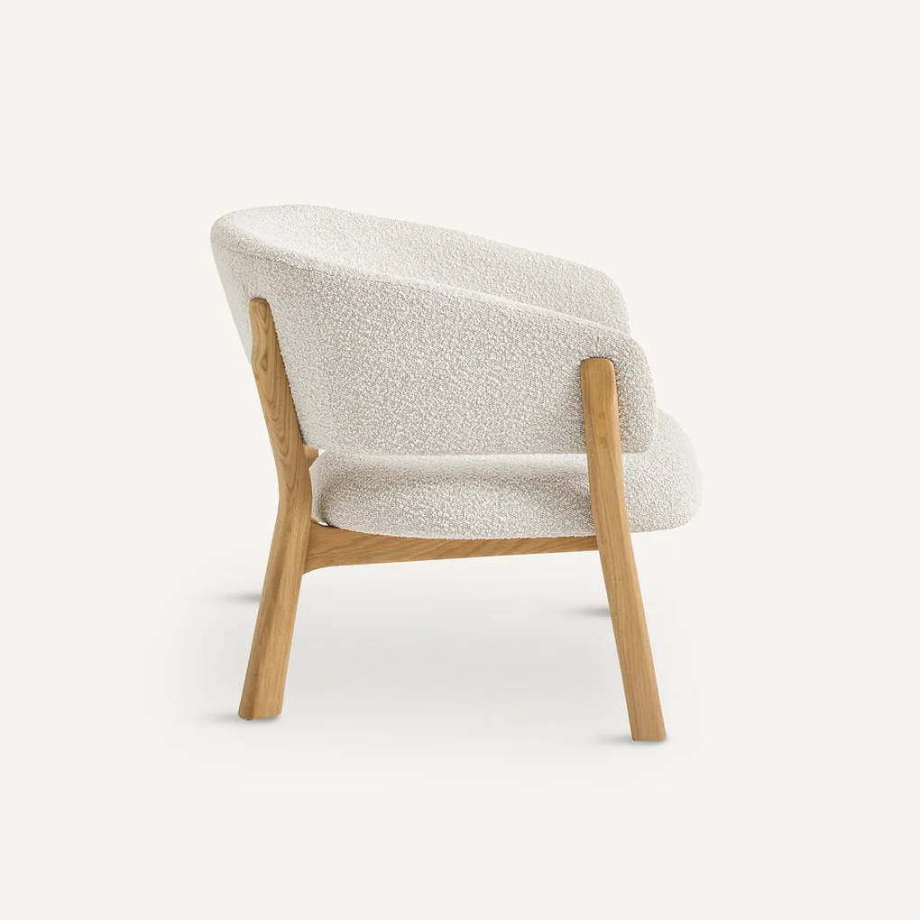 Fauteuil in bouclette stof, Chablis