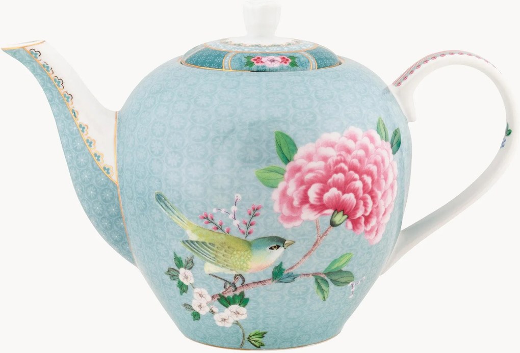 Porseleinen theepot Blushing Birds