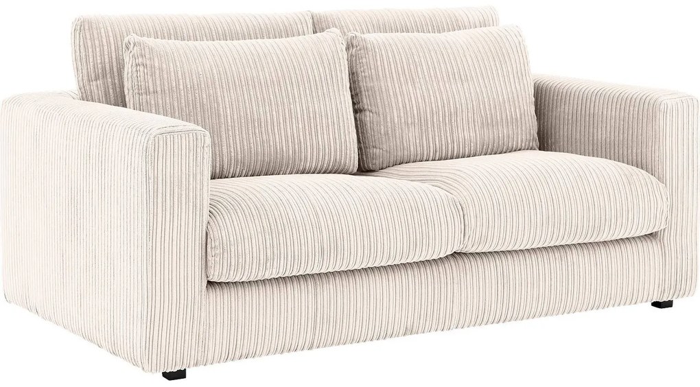 Goossens Bank Ravenia beige, stof, 2-zits, stijlvol landelijk